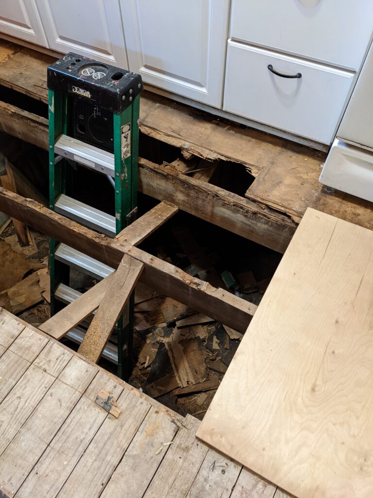 Floor-Repair-In-Kitchen